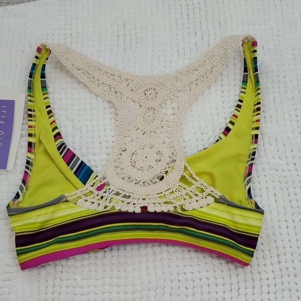 RADIO FIJI REUNION BRA W/ CROCHET. SZ S - Picture 2 of 5